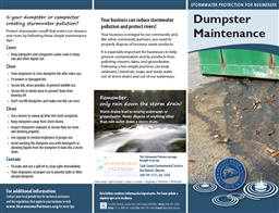 Photo of Dumpster Maintenance Brochure