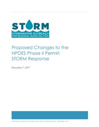 Photo of Proposed Changes to the NPDES Phase II Permit: STORM Response